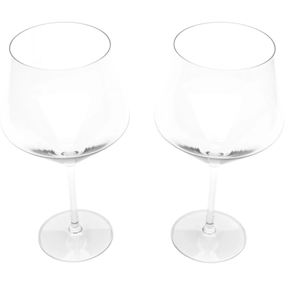 Zwiesel Glas Crystal Red Wine Glasses Set of 2 Modern Stemware Clear Germany